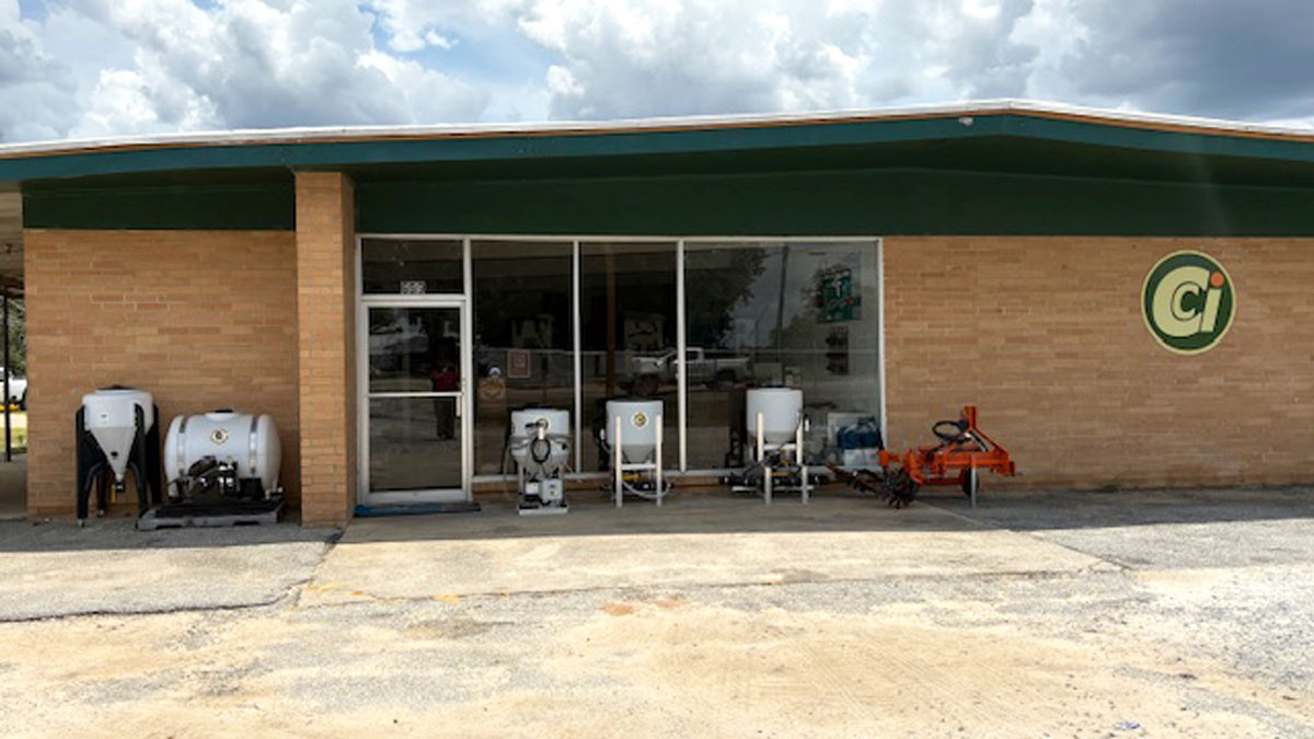 Chemical Containers Lyons store - outside front entrance inductor tanks