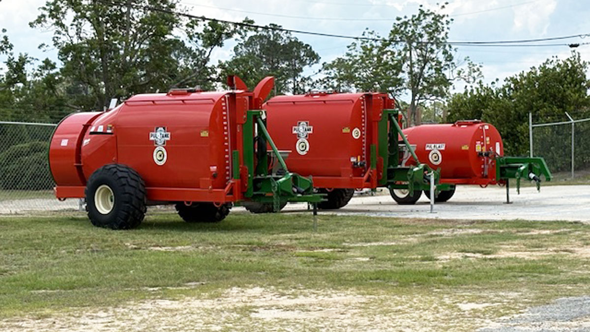 Chemical Containers Lyons store - outside Rears Pul-Tank sprayers for sale