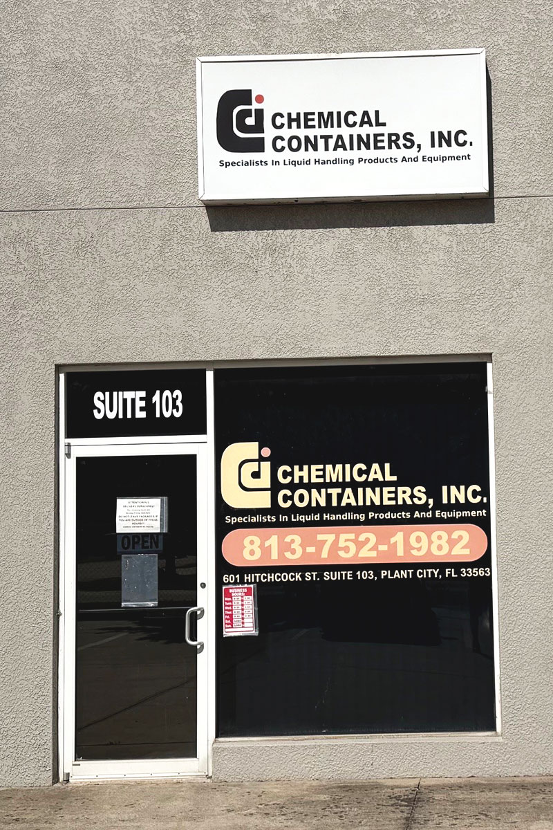 Chemical Containers Plant City store - front door