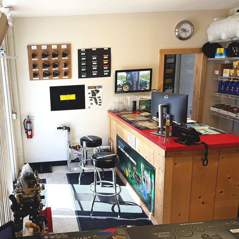Chemical Containers Plant City location - seating area at front service counter